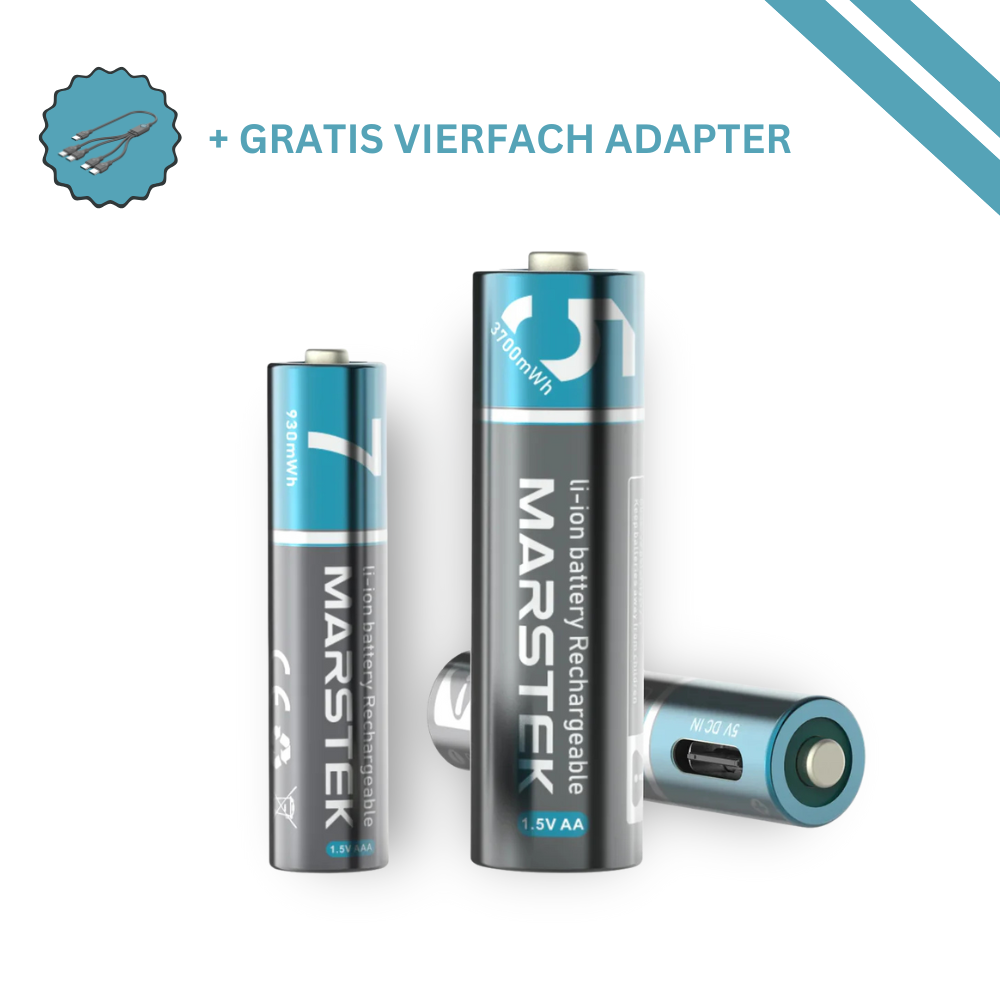 Marstek wiederaufladbarer Li-Ion-Akku mit USB-C-Anschluss