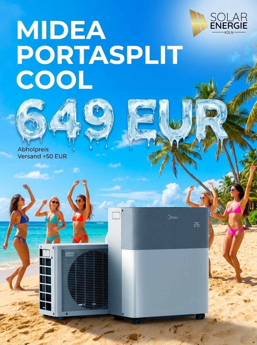Midea PortaSplit Cool – Mobile Split-Klimaanlage 8000 BTU A++ ohne Installation | Sommer-Aktion 649€