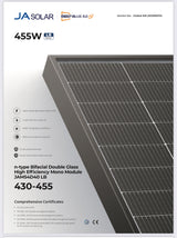 Oktoberfestpreis bis 30.09.24 Ja-Solar 430W Bifacial Glas Glas Full Black JAM54D40-430