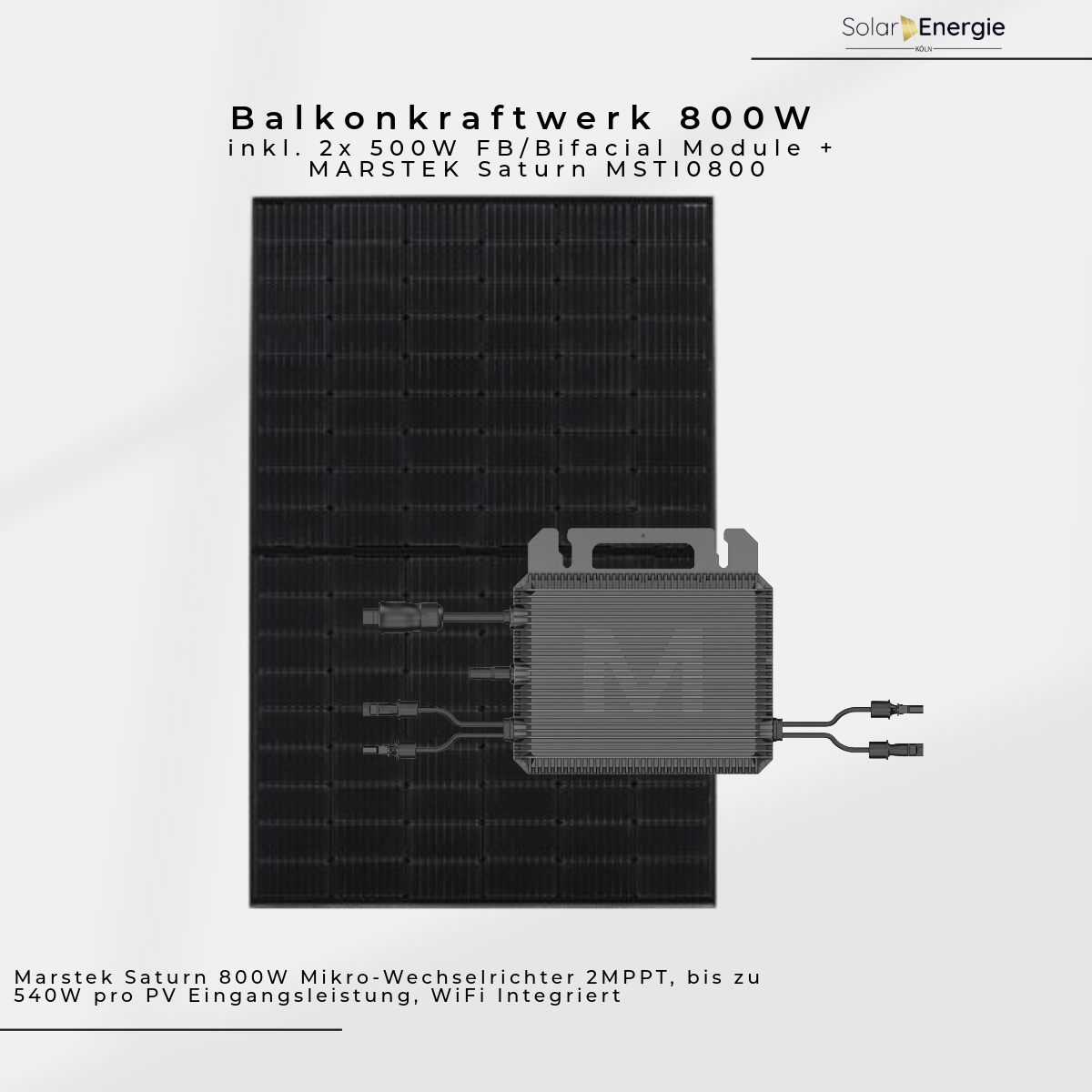 1000W Balkonkraftwerk Set | 800W Marstek Wechselrichter