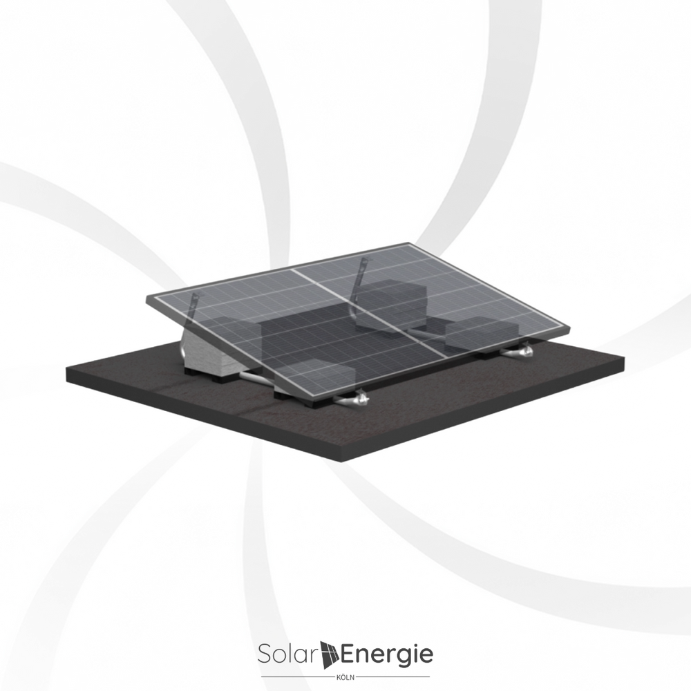 Unterkonstruktion Flachdach für 4 Module - 1