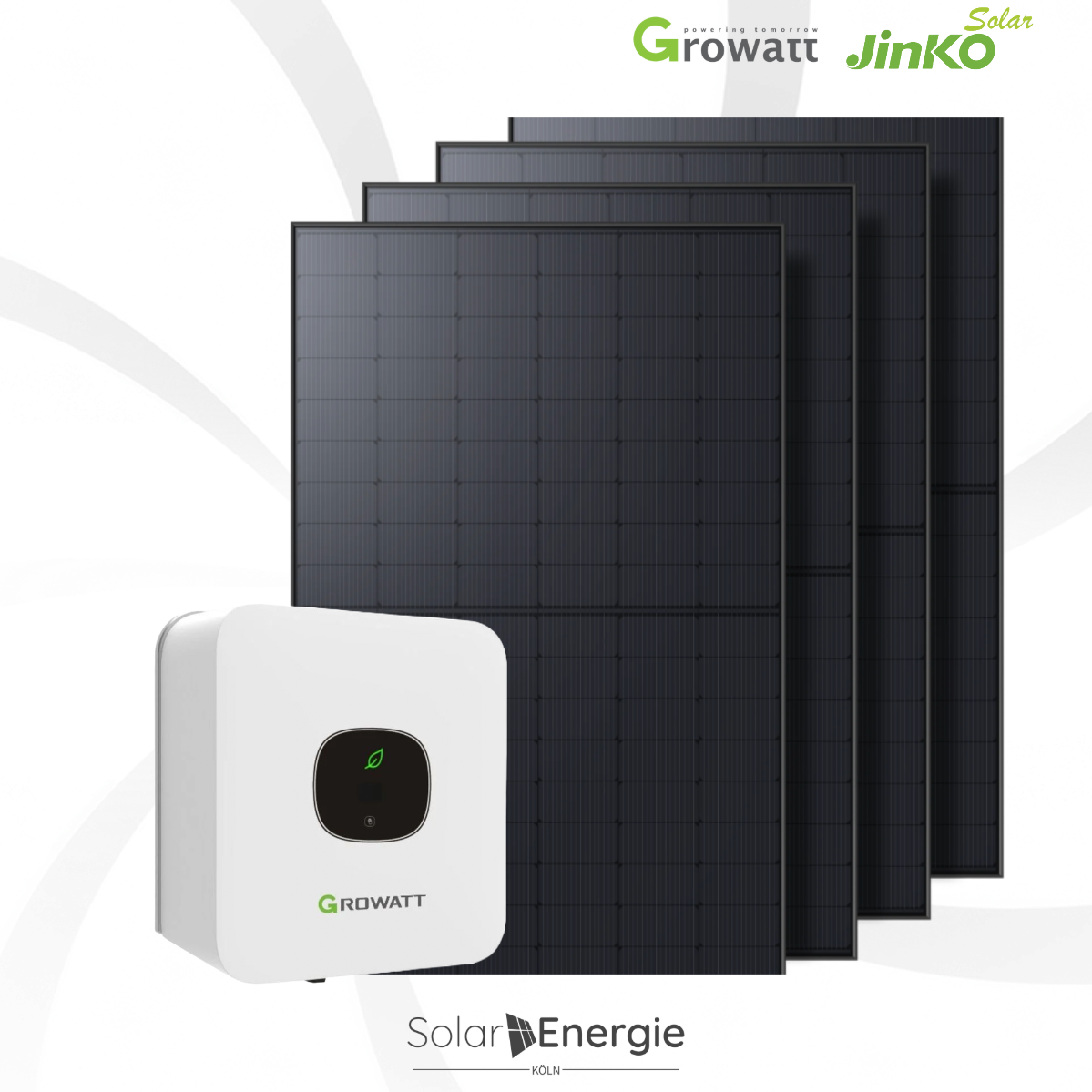 SUMMER DEAL: 1680W Balkonkraftwerk 1500W Growatt Mic 1500 -4 x Jinko  420W Full Black