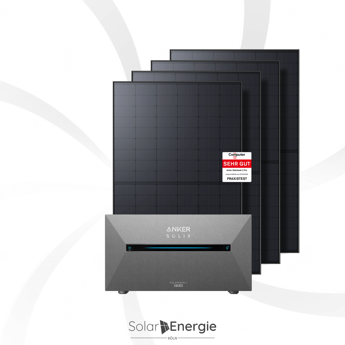 SUMMER DEAL: 1680W Balkonkraftwerk  4 x JINKO 420W Full Black  PV Modulen -ANKER Solarbank2  E1600 PRO