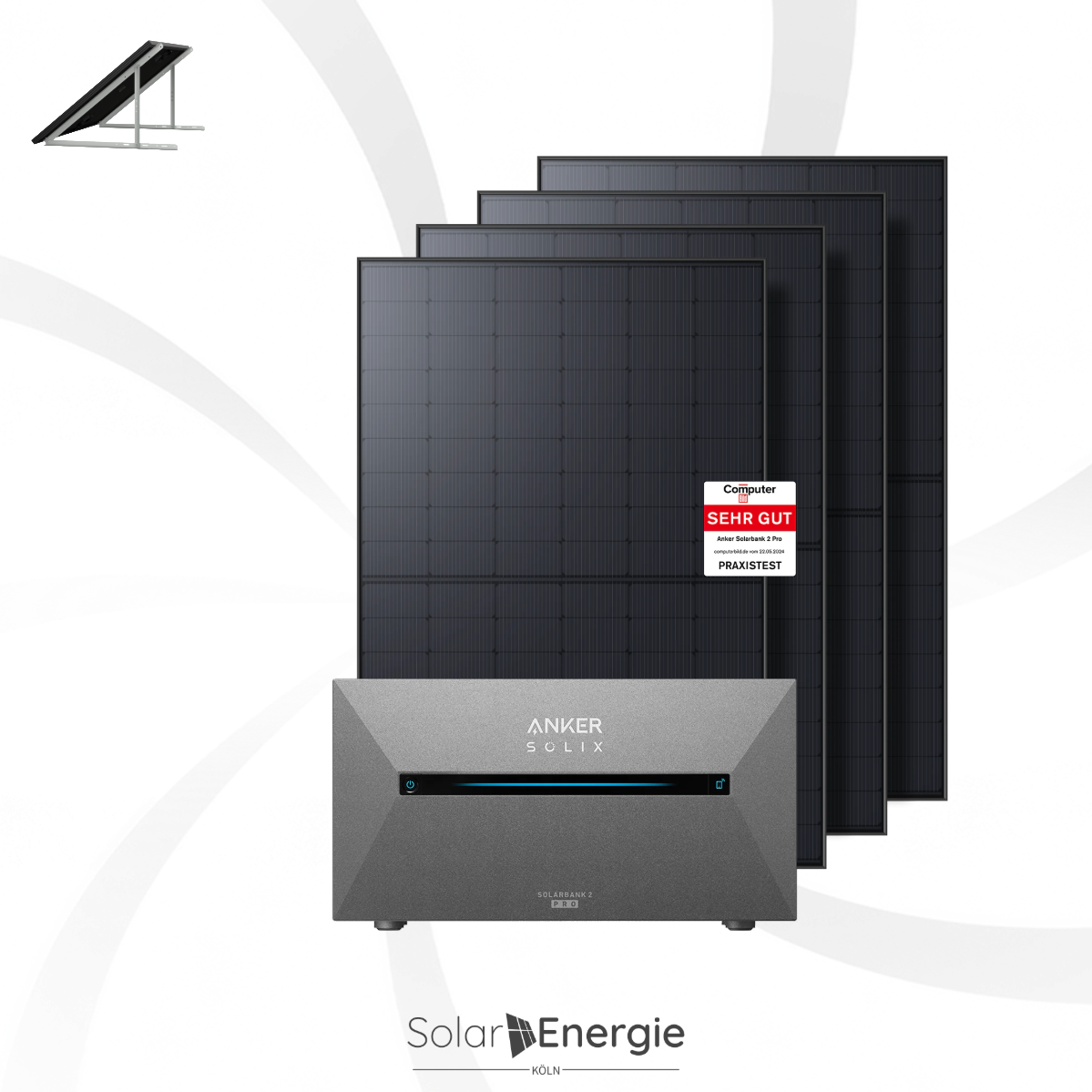 SUMMER DEAL: 1680W Balkonkraftwerk  4 x JINKO 420W Full Black  PV Modulen -ANKER Solarbank2  E1600 PRO