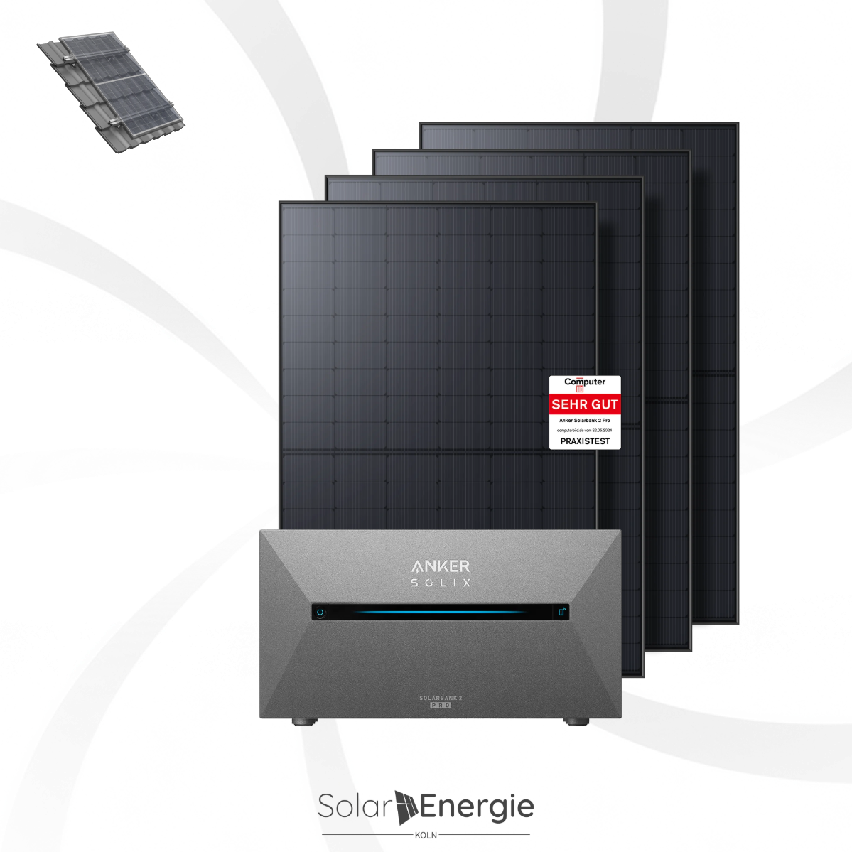 SUMMER DEAL: 1680W Balkonkraftwerk  4 x JINKO 420W Full Black  PV Modulen -ANKER Solarbank2  E1600 PRO