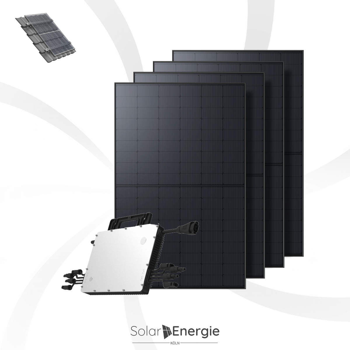 1820W Balkonkraftwerk mit Hoymiles HMS-1600W und 4 AIKO 455W Tiefschwarz PV Modulen